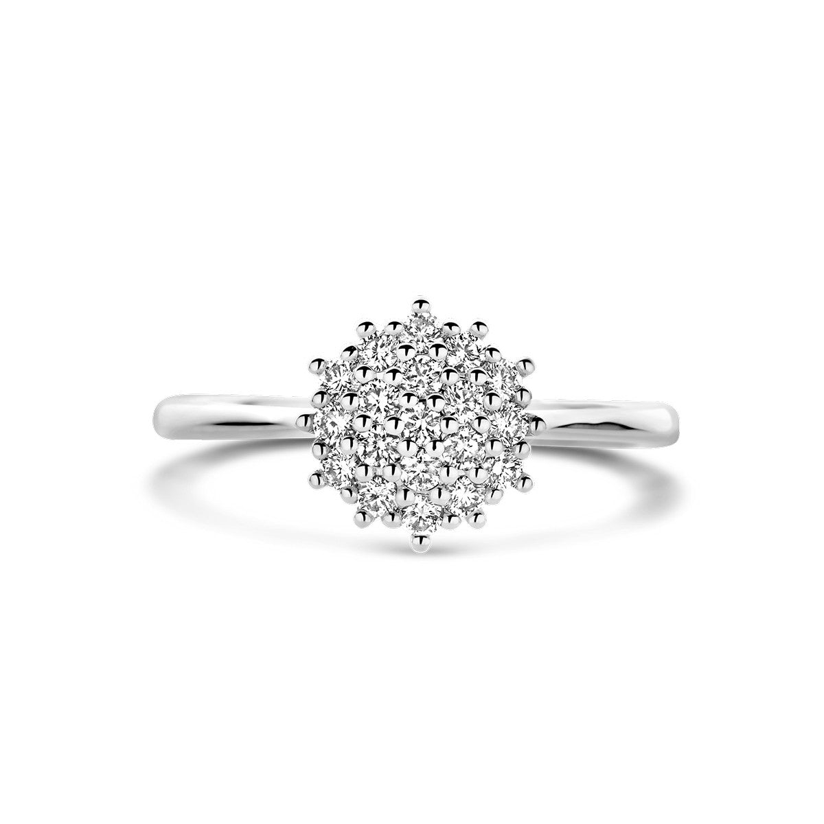 14K Witgouden Ring Diamant 0.32Ct H Si Rozet 4106008 - PansiteNederland.nl