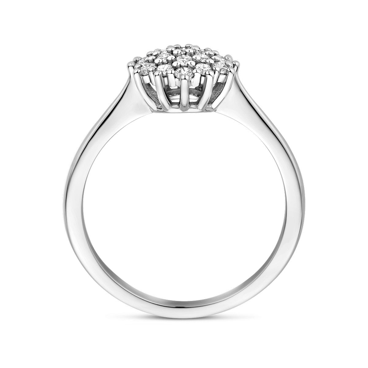 14K Witgouden Ring Diamant 0.32Ct H Si Rozet 4106008 - PansiteNederland.nl