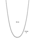 14K witgoud tenniscollier diamant 2.00ct h si 1,9 mm 42 cm 4106017