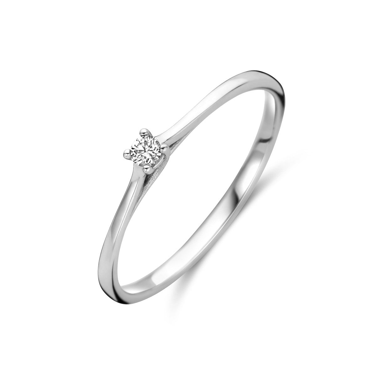 14K Witgouden Aanzoeksring Diamant 0.05Ct H Si 4106031 - PansiteNederland.nl