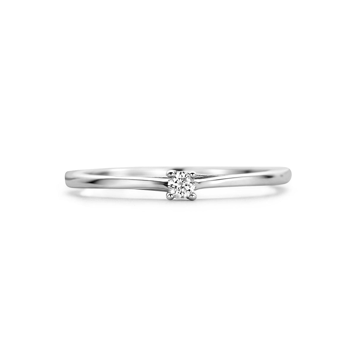 14K Witgouden Aanzoeksring Diamant 0.05Ct H Si 4106031 - PansiteNederland.nl