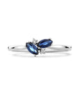 14K Witgouden Ring Saffier En Diamant 0.02Ct H P1 4106040 - PansiteNederland.nl