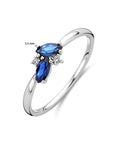 14K Witgouden Ring Saffier En Diamant 0.02Ct H P1 4106040 - PansiteNederland.nl