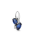 14K witgoud hanger saffier en diamant 0.02ct h p1 4106044 - PansiteNederland.nl