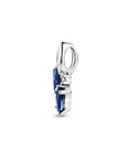 14K witgoud hanger saffier en diamant 0.02ct h p1 4106044 - PansiteNederland.nl