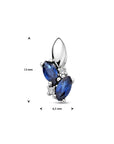 14K witgoud hanger saffier en diamant 0.02ct h p1 4106044 - PansiteNederland.nl