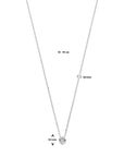 14K witgoud collier diamant 0.05ct h si 42 - 45 cm 4106072