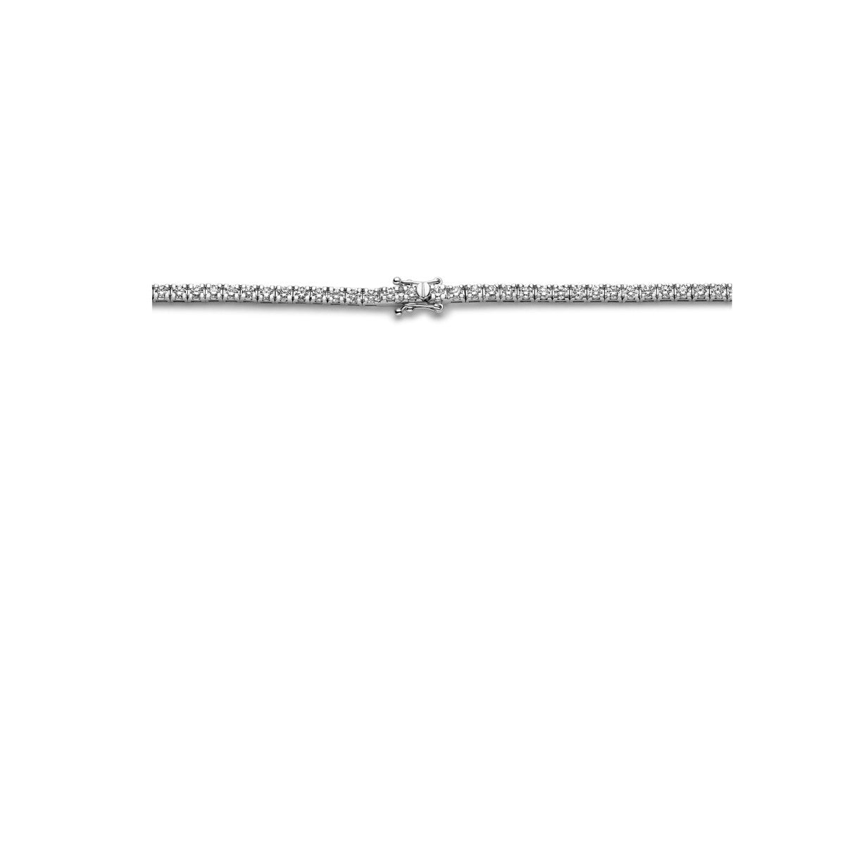 14K witgoud tenniscollier lab grown diamant 7.00ct g si 3,0 mm 42 cm 4106083 - PansiteNederland.nl