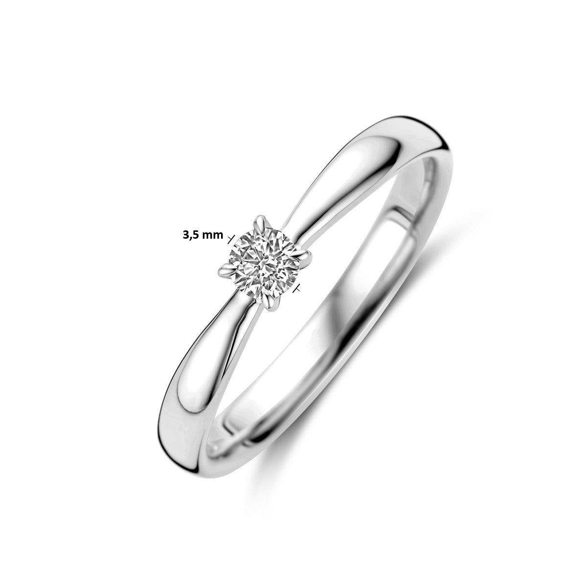 14K Witgouden Aanzoeksring Diamant 0.15Ct 4106185