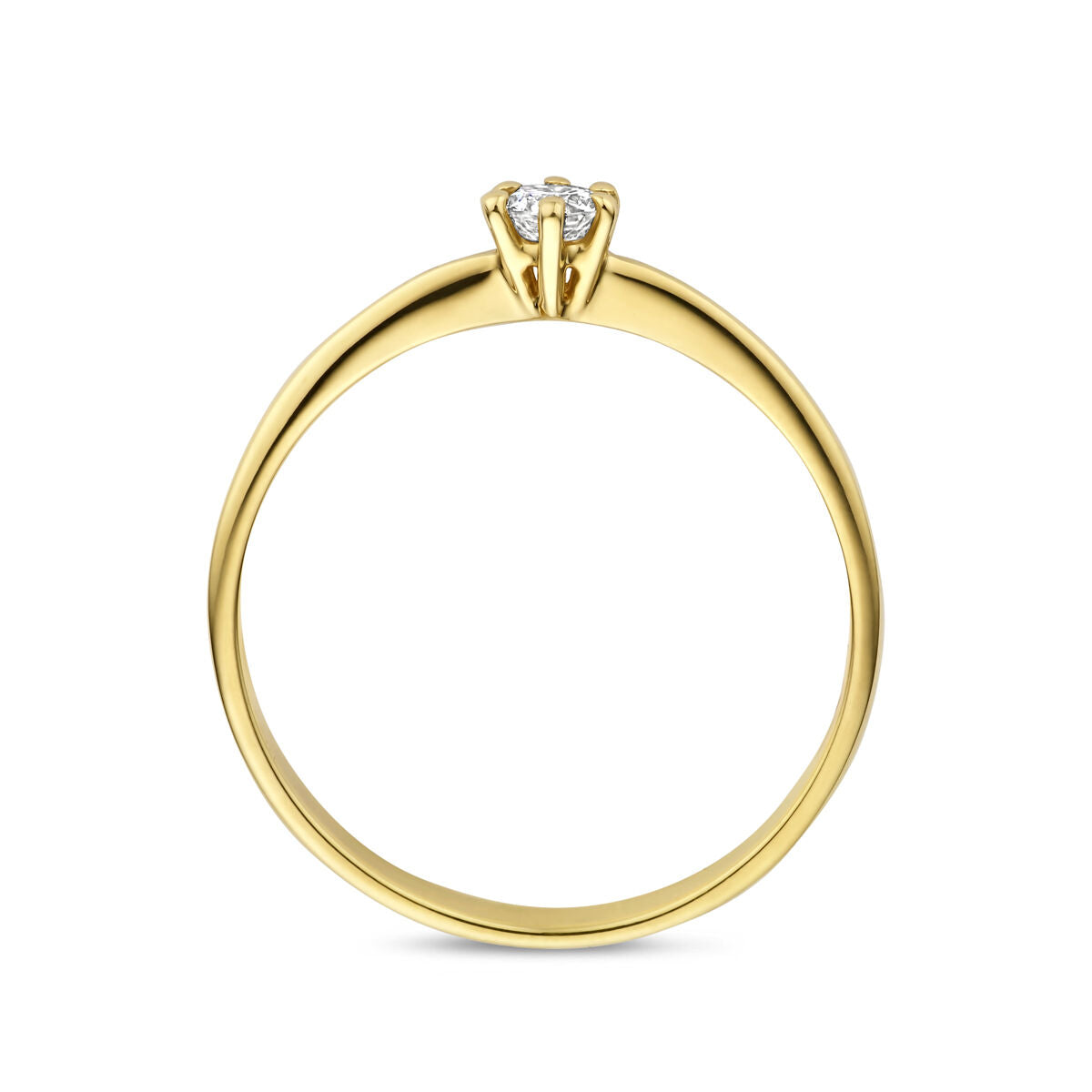 Fantasy Collection Ring lab grown diamant 0.10ct g vs 14K geelgoud