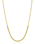 ZINZI gold plated zilveren jasseron ketting met bolletjes schakels 2,5mm breed in het midden 40-45cm ZIC2640G