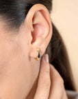 Zinzi Gold 14 krt gouden oorringen brede ronde buis 5mm, met luxe klapsluiting ZGO436