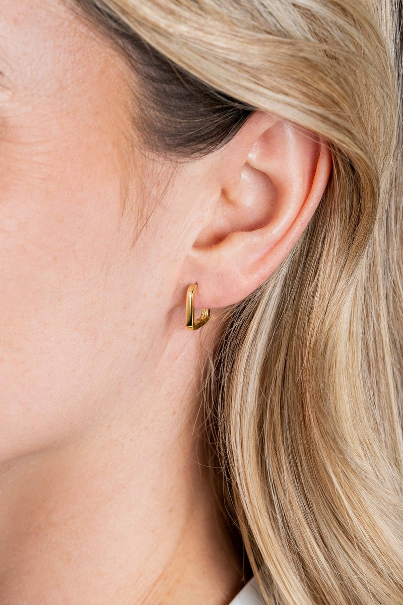 Zinzi Gold 14 krt gouden vierkante oorringen met luxe klapsluiting 12mm x 1,7mm vierkante buis ZGO323 - PansiteNederland.nl