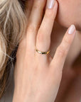 ZINZI Gold 14 krt gouden aanschuifring met gladde hartjes rondom (3mm) ZGR447 - PansiteNederland.nl