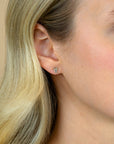 ZINZI gold plated zilveren oorstekers piramidevorm 3-baguette zirkonia 5,5mm ZIO2723Y - PansiteNederland.nl