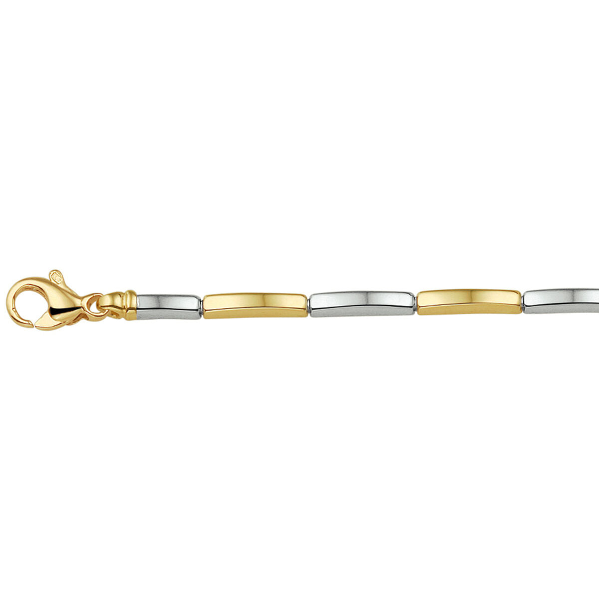 14K Bicolor gouden armband 2,5 mm 19 cm 14K bicolor goud geel/wit 4203690, exclusief en kwalitatief hoogwaardig. Ontdek nu!