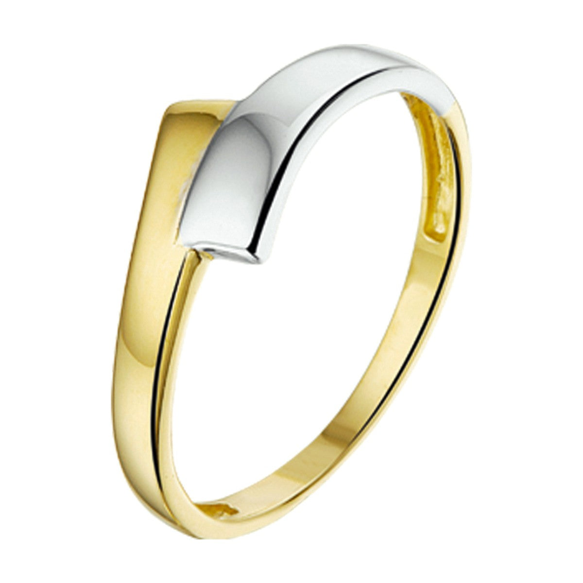 14K Bicolor Geel- En Witgoud Ring 4205380 - PansiteNederland.nl