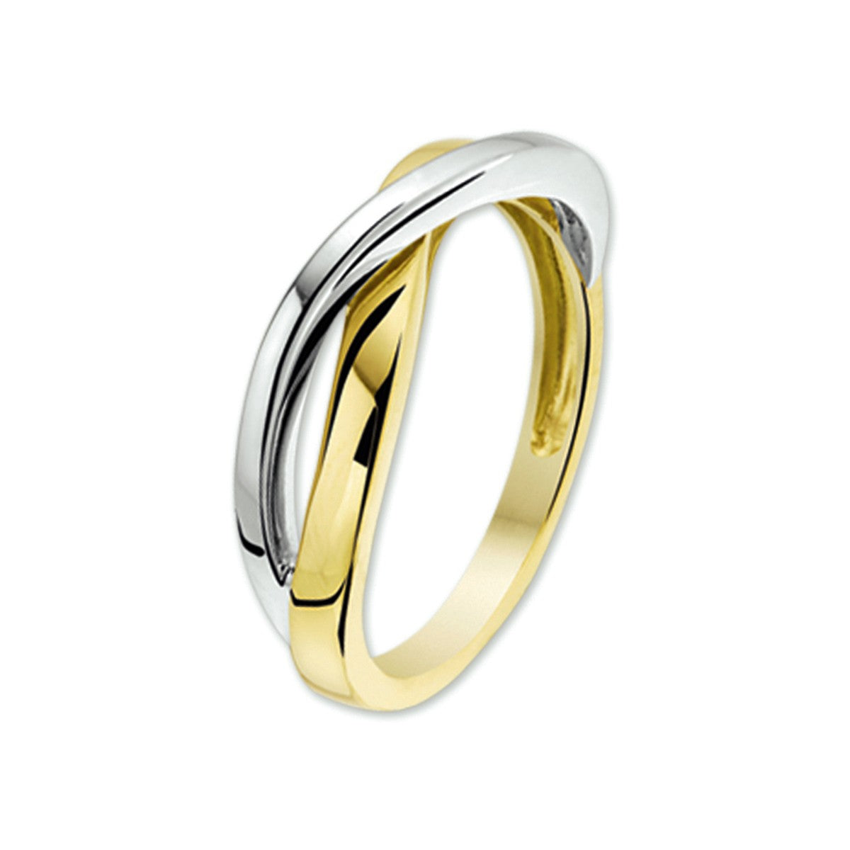 14K Bicolor gouden ring zirkonia  - 4205517 - PansiteNederland.nl