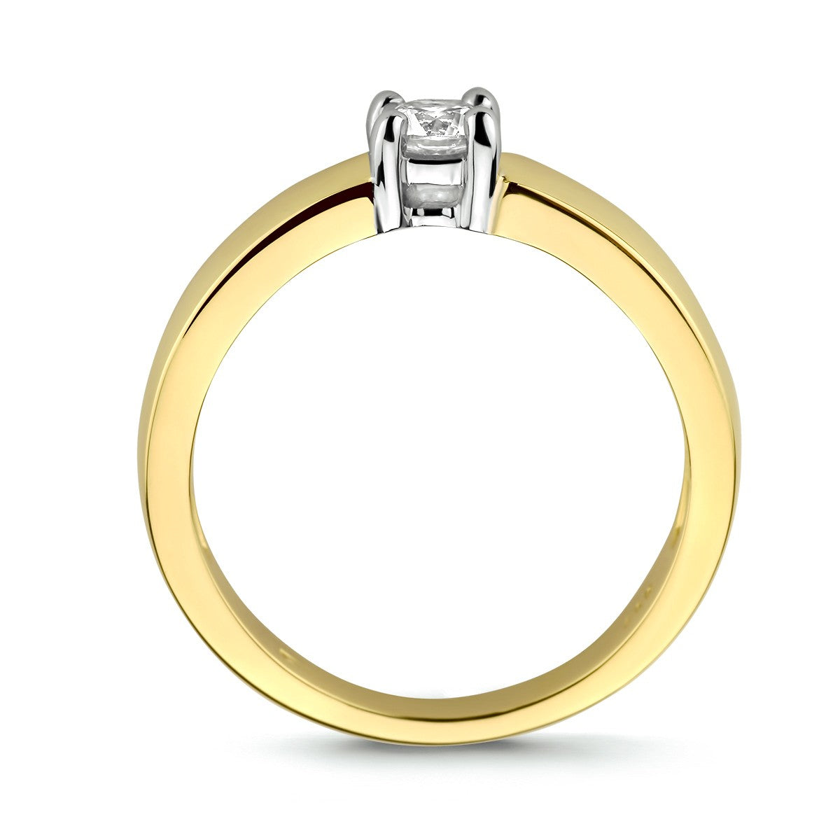 Bicolor gouden ring zirkonia 14K - 4205716, exclusief en kwalitatief hoogwaardig. Ontdek nu!