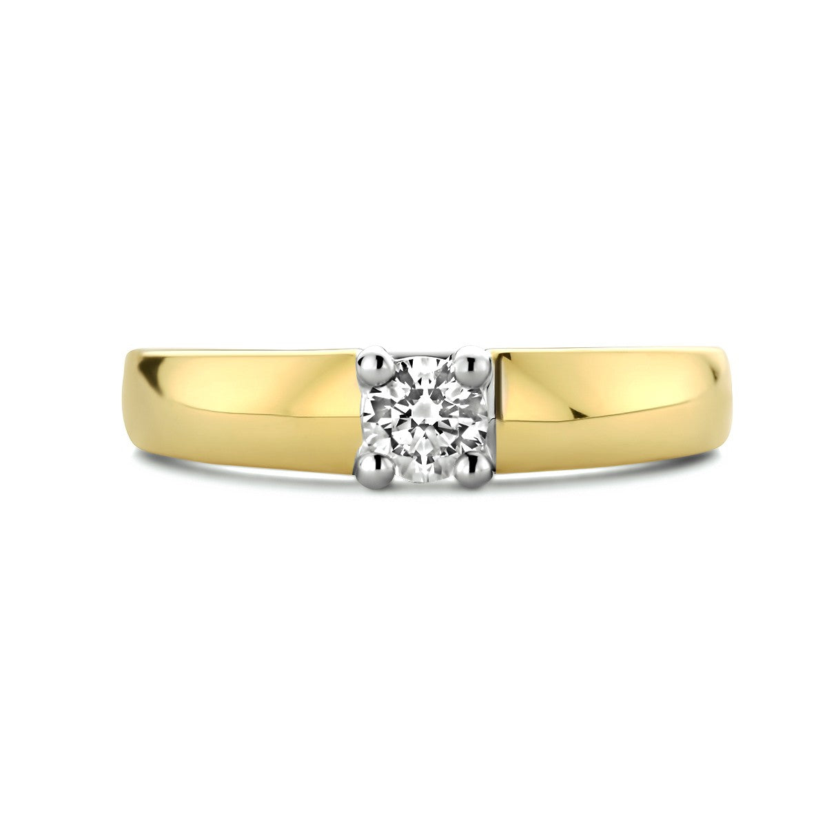 14K Bicolor gouden ring zirkonia - 4205716 - PansiteNederland.nl