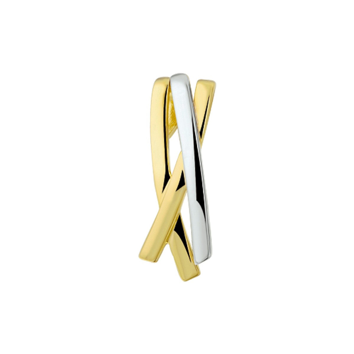 14K bicolor goud geel/wit hanger 4206333 - PansiteNederland.nl