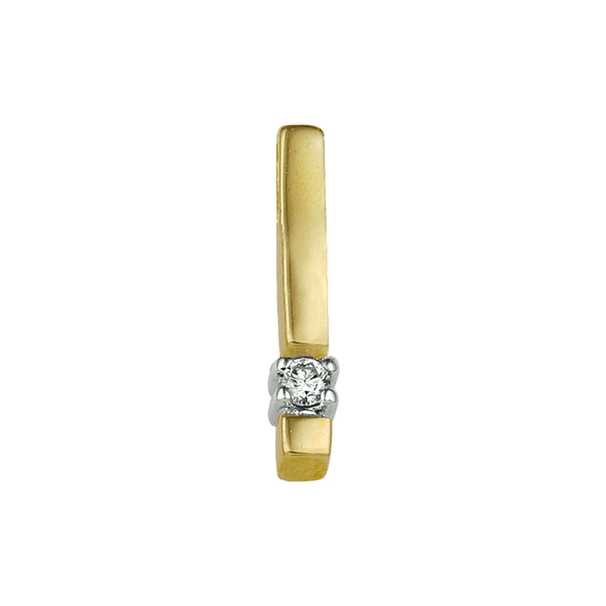 14K bicolor goud geel/wit hanger diamant 0.05ct h p1 4206789 - PansiteNederland.nl