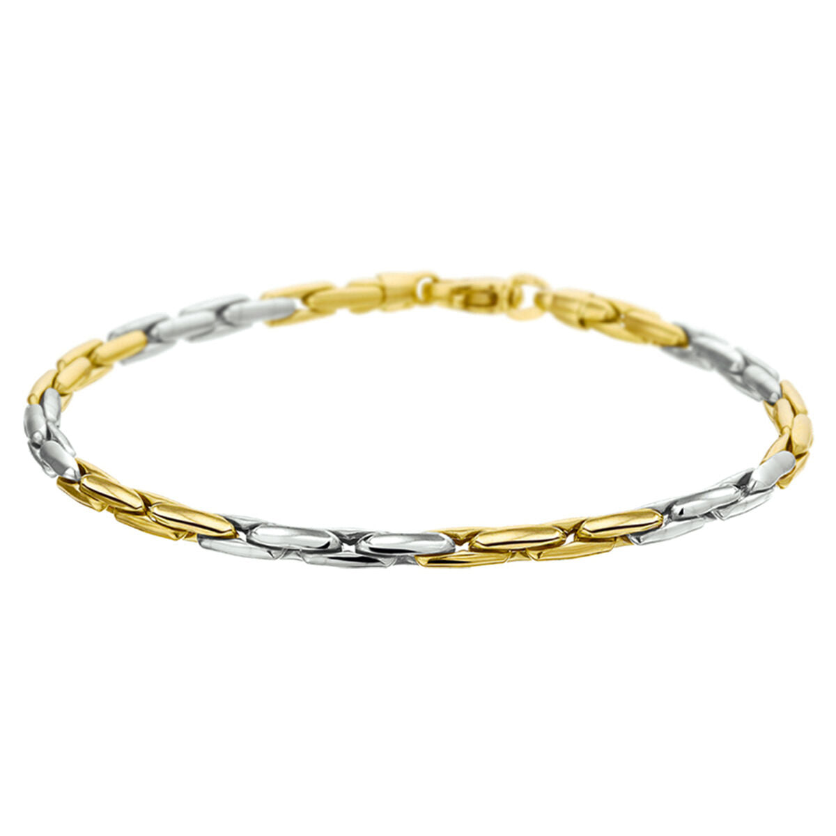 14K Bicolor gouden armband 3,0 mm 19 cm 14K bicolor goud geel/wit 4207226, exclusief en kwalitatief hoogwaardig. Ontdek nu!