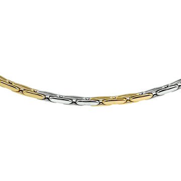 14K Bicolor gouden collier cardano 3,0 mm 45 cm 14K bicolor goud geel/wit 4207227