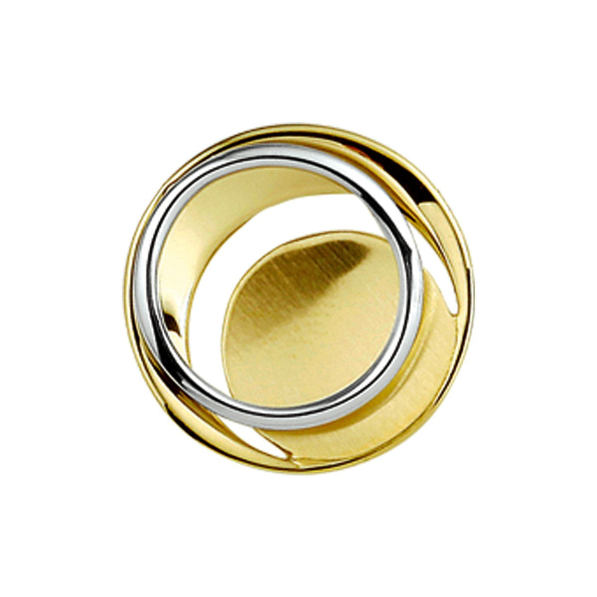 14K bicolor goud geel/wit hanger poli/mat 4207489 - PansiteNederland.nl