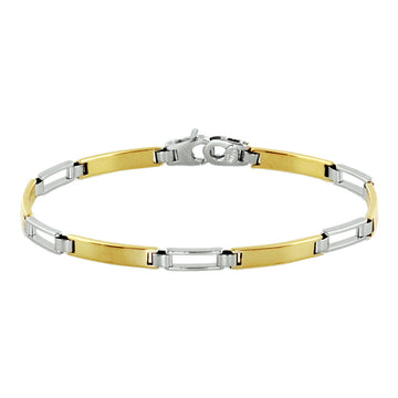 14K Bicolor gouden armband 19 cm 14K bicolor goud geel/wit 4207624
