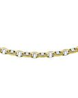 14K bicolor goud geel/wit collier jasseron ovaal met balkje 3,5 mm 45 cm 4207629 - PansiteNederland.nl