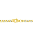 14K bicolor goud geel/wit collier jasseron ovaal met balkje 3,5 mm 45 cm 4207629 - PansiteNederland.nl