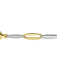14K bicolor goud geel/wit collier 7,2 mm 44,5 cm 4207878 - PansiteNederland.nl