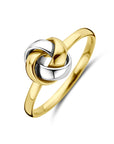 14K Bicolor Geel- En Witgoud Geel/Wit Ring Knoop 4207895 - PansiteNederland.nl