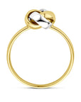 14K Bicolor Geel- En Witgoud Geel/Wit Ring Knoop 4207895 - PansiteNederland.nl