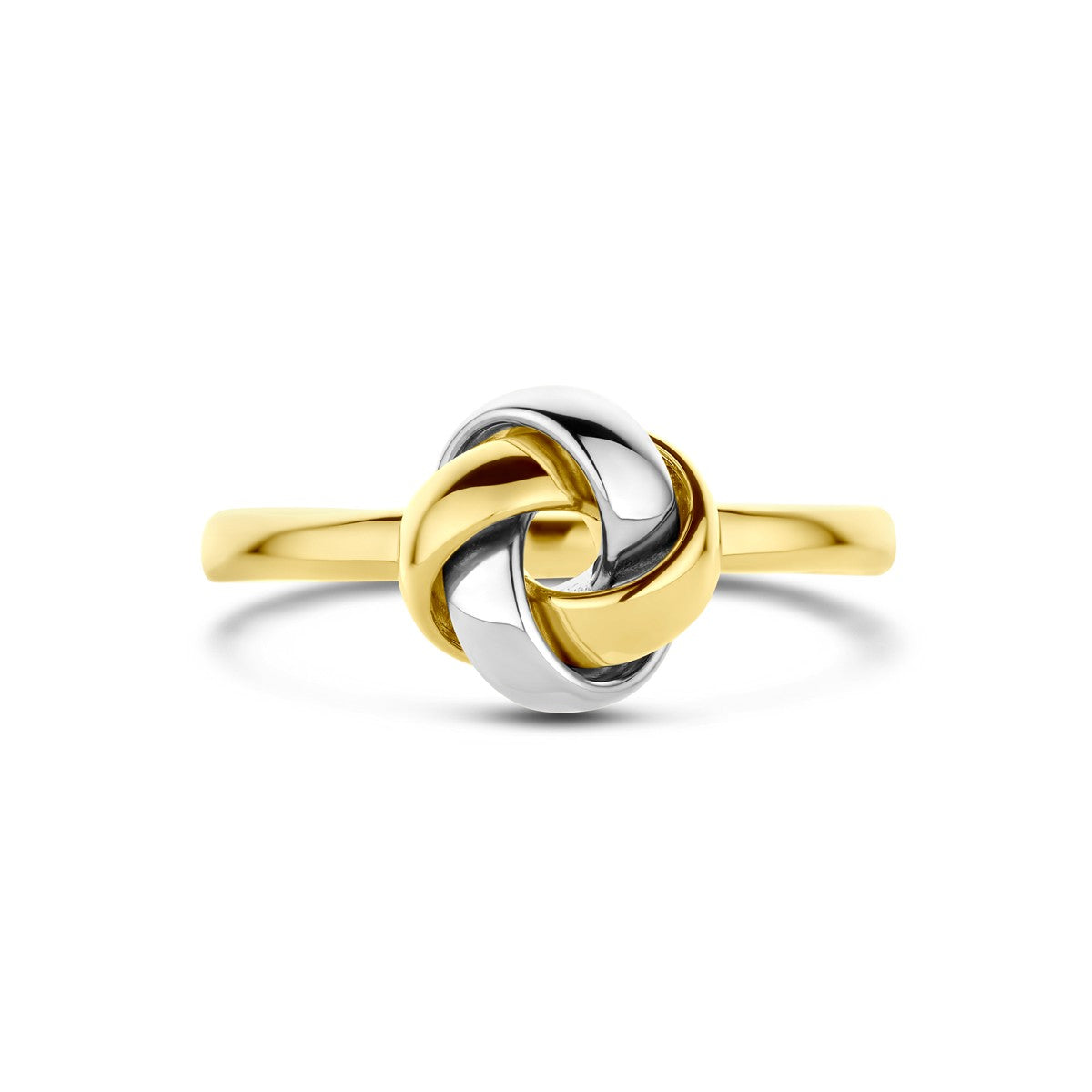 14K Bicolor Geel- En Witgoud Geel/Wit Ring Knoop 4207895 - PansiteNederland.nl