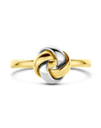 14K Bicolor Geel- En Witgoud Geel/Wit Ring Knoop 4207895 - PansiteNederland.nl