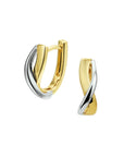 14K bicolor goud geel/wit klapoorringen - 4207928 - PansiteNederland.nl