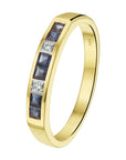 Bicolor ring saffier en diamant 0.02ct h si 14K - 4208117, exclusief en kwalitatief hoogwaardig. Ontdek nu!