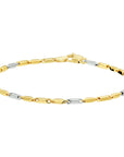 14K Bicolor gouden armband 1,9 mm 19,5 cm 4208160