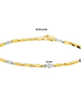 14K Bicolor gouden armband 1,9 mm 19,5 cm 4208160