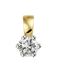 14K bicolor goud geel/wit hanger diamant 0.10ct h si 4208285 - PansiteNederland.nl