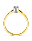 14K Bicolor Geel- En Witgoud Geel/Wit Ring Diamant 0.10Ct H Si 4208294 - PansiteNederland.nl