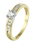 Bicolor gouden ring zirkonia 14K - 4208300, exclusief en kwalitatief hoogwaardig. Ontdek nu!