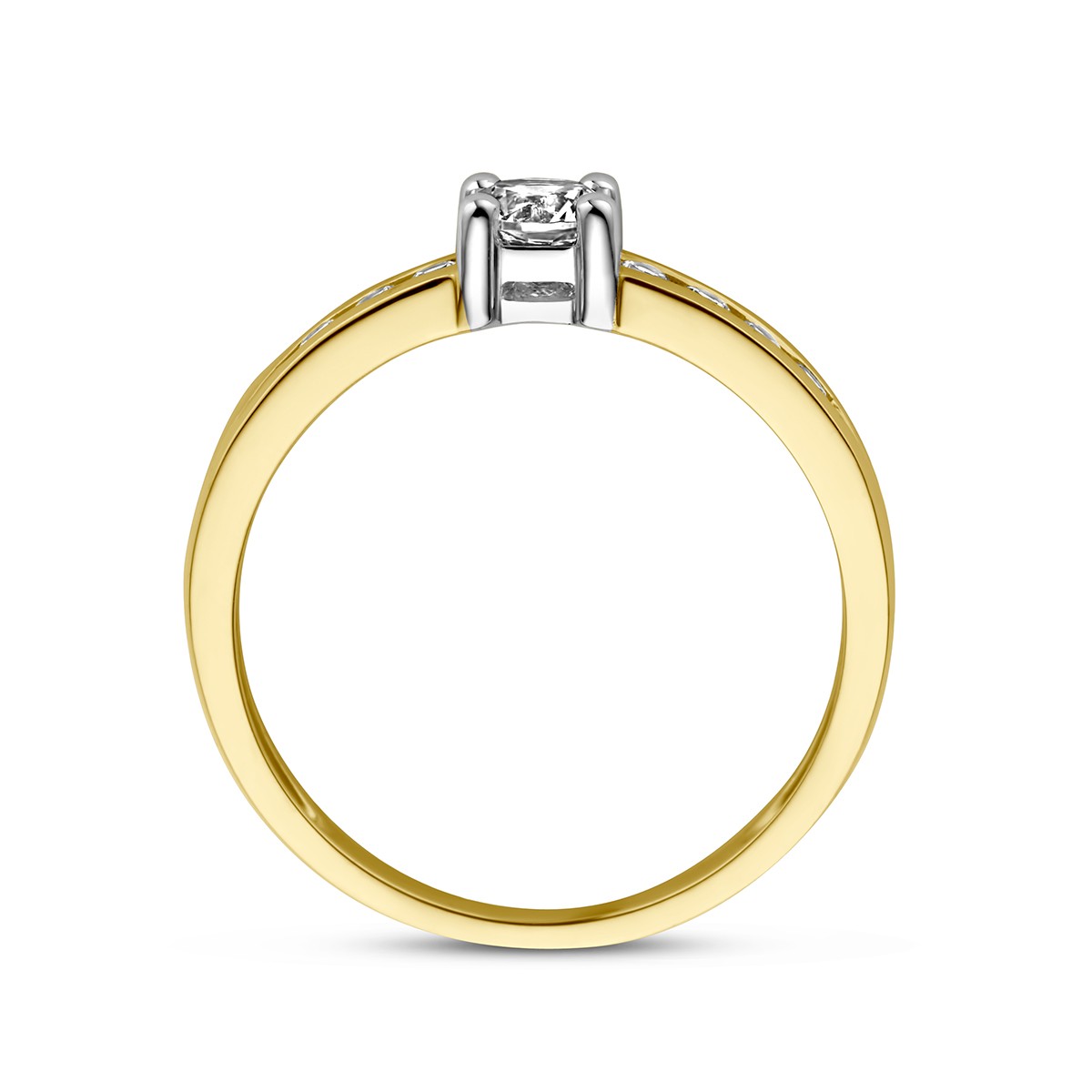14K Bicolor gouden ring zirkonia - 4208300 - PansiteNederland.nl