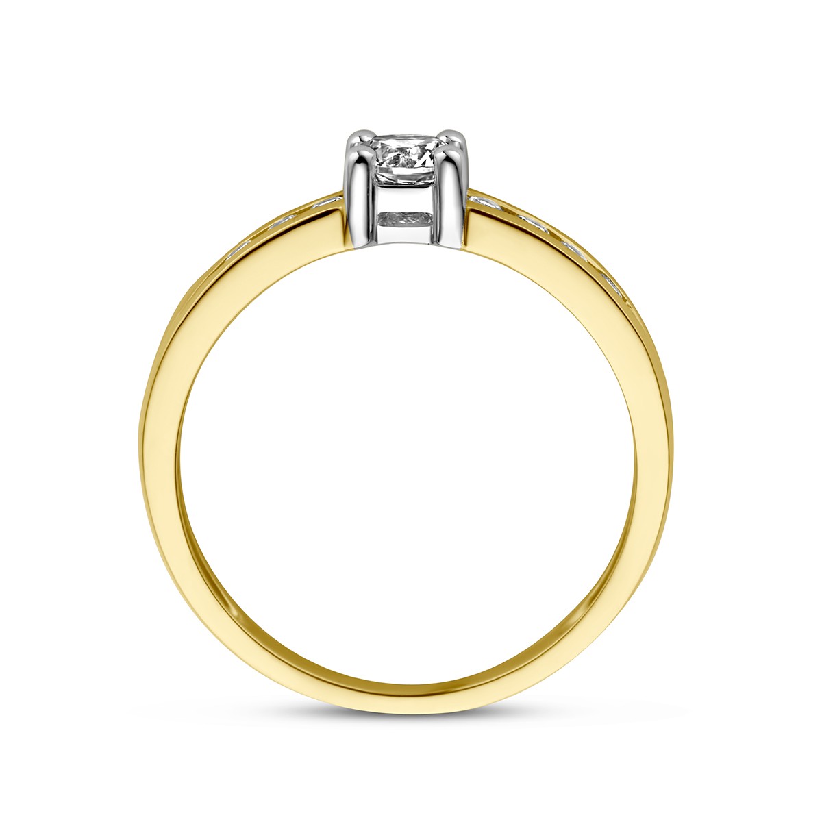 Bicolor gouden ring zirkonia 14K - 4208300, exclusief en kwalitatief hoogwaardig. Ontdek nu!