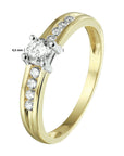 Bicolor gouden ring zirkonia 14K - 4208300, exclusief en kwalitatief hoogwaardig. Ontdek nu!