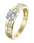 Bicolor gouden ring met zirkonia - 4208306