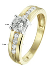 Bicolor gouden ring met zirkonia - 4208306
