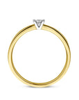 14K Bicolor Geel- En Witgoud Geel/Wit Ring Diamant 0.05Ct H Si 4208356 - PansiteNederland.nl